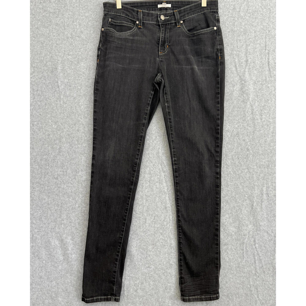 Eileen Fisher Womens Skinny Mid Rise Jeans Size 8 Gray Organic Cotton Blend